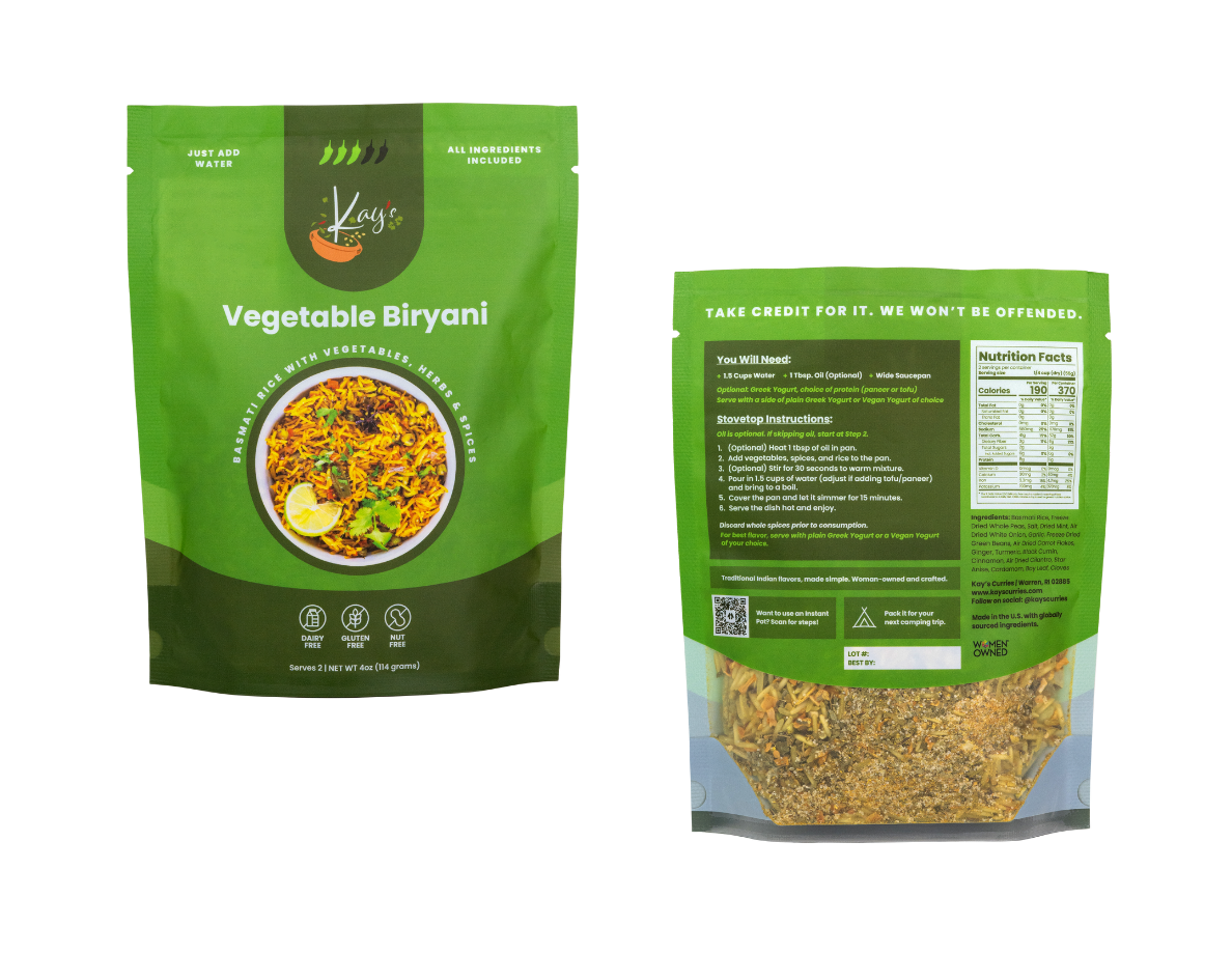 Kay's Curries Vegetable Biryani Gift box edition