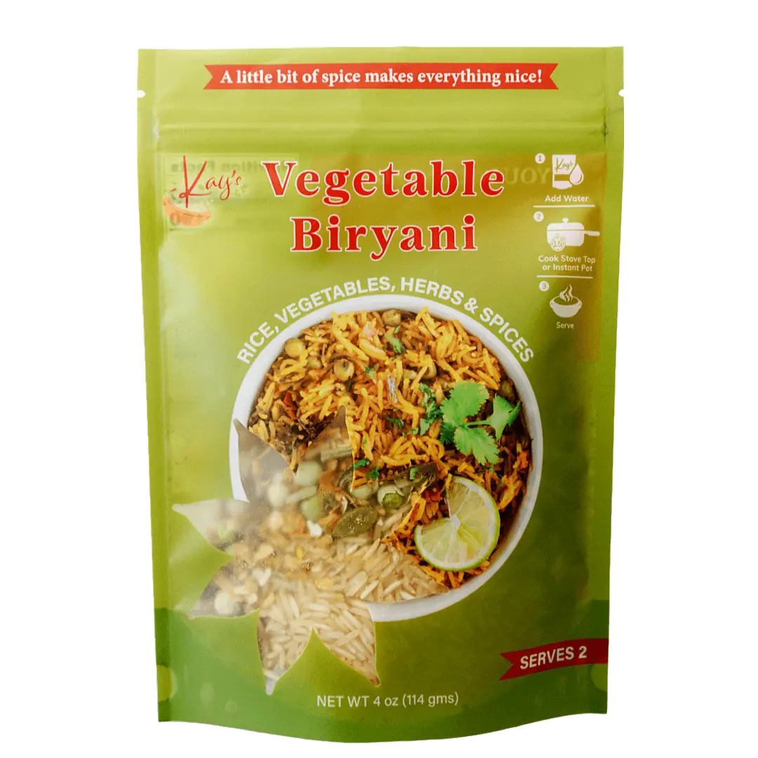 Vegetable Biryani, one pot meal Grocery Kay's Curries