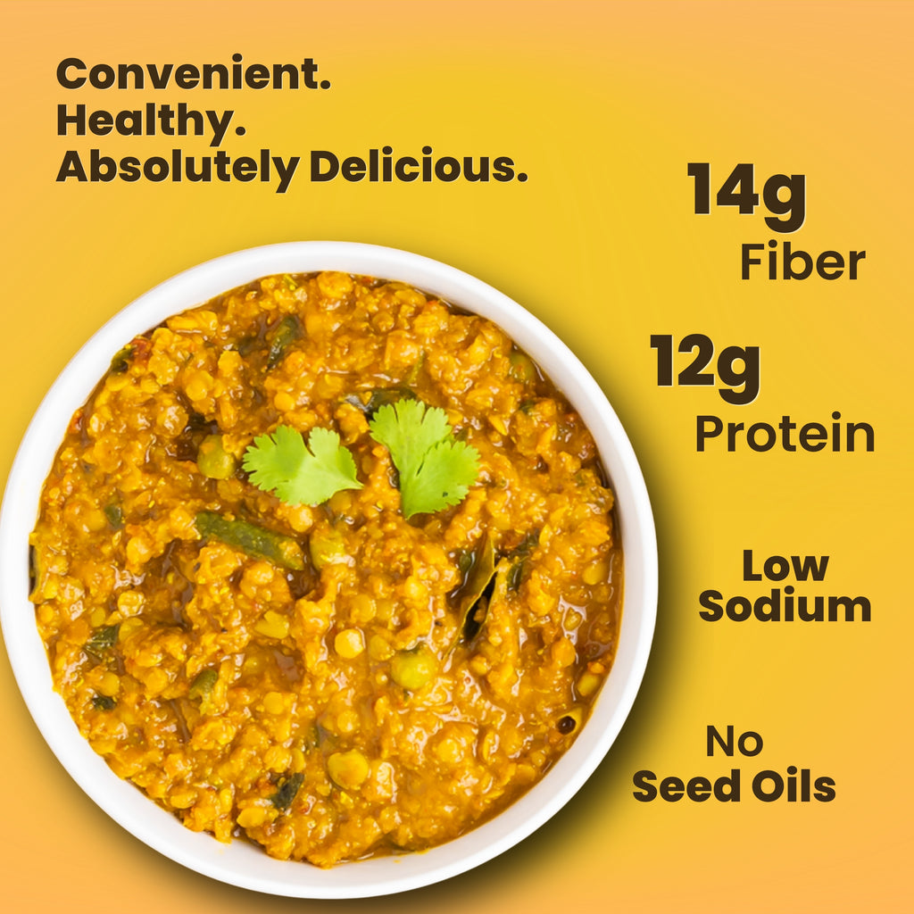 bowl of food with nutritional information on a yellow background