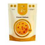 front view of a stand-up resealable pouch of Kay's Curries Halwa