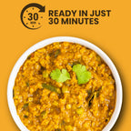 Kay's Curries dal kit ready in 'Ready in just 30 minutes'.