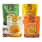 Kay's Curries Comfort Classics Box with Vegetable Biryani, Masala Kichadi, Pappu Dal, Kesar Halwa and Masala Tea